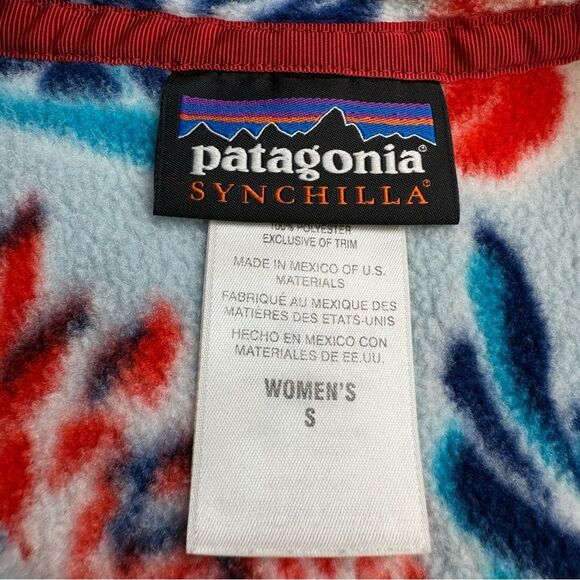 Patagonia Synchilla Snap-T Manoa Dusk Hawaiian Hibiscus Floral Fleece S SM Small - Picture 4 of 12